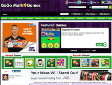 Tablet Screenshot of gogomathgames.com